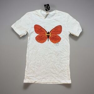 Jodi Pedri Butterfly Graphic‎ T Shirt Women's Extra Small White Art Tee